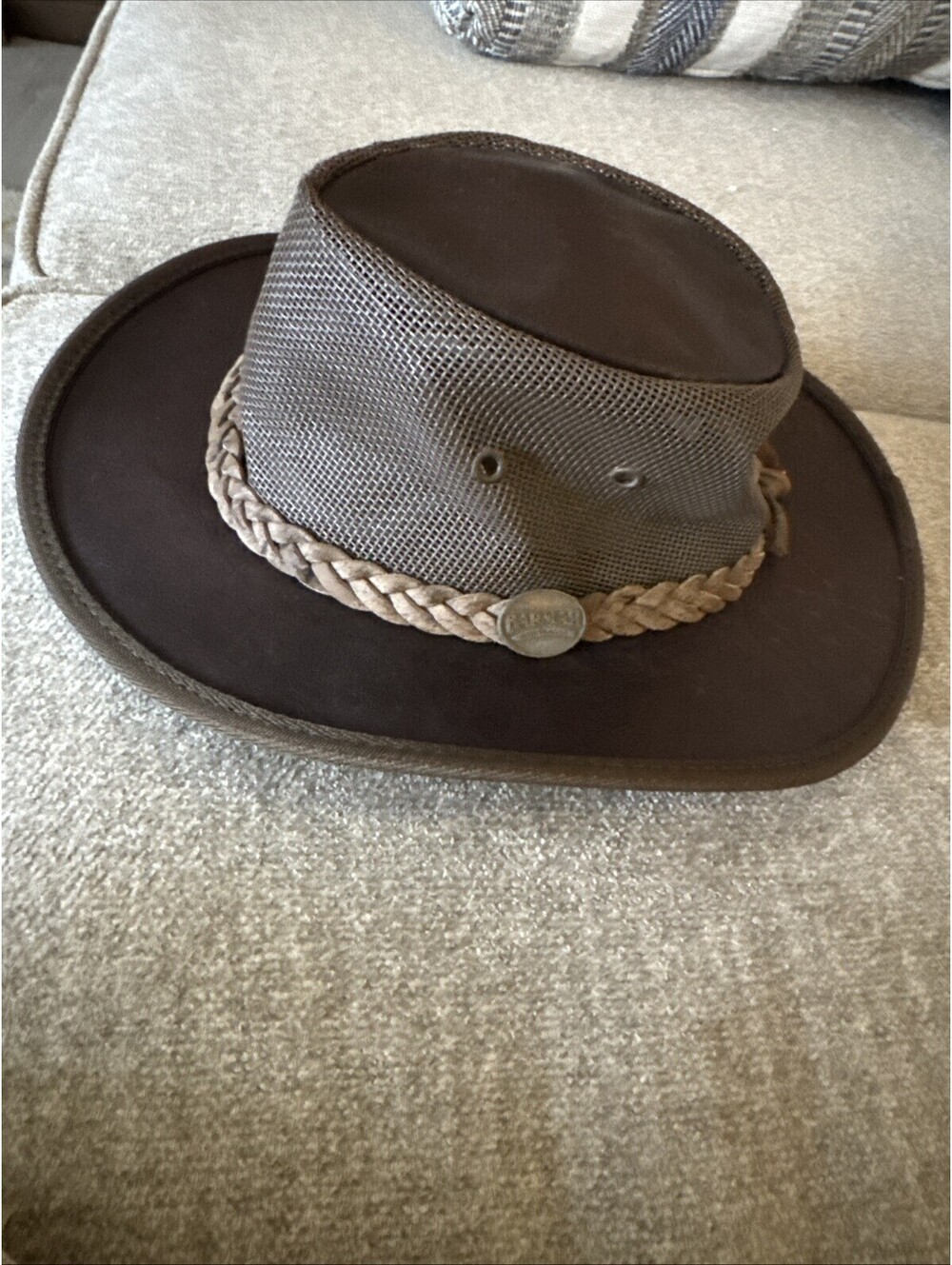 Batman Kangaroo Leather Made In Australia Small Hat Great Shape